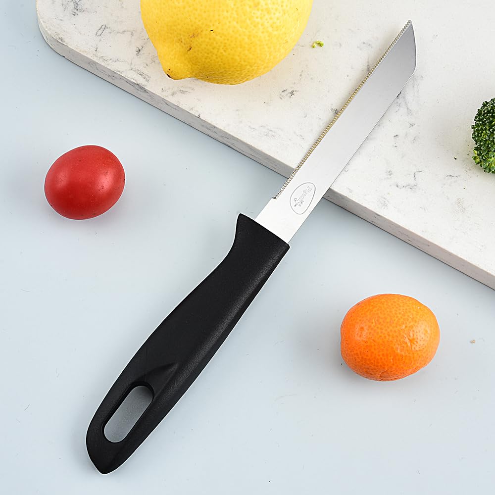 Pigeon by Stovekraft Edge High Grade Stainless Steel 4 Pcs Kitchen Knife Set | Black - GenZlyf