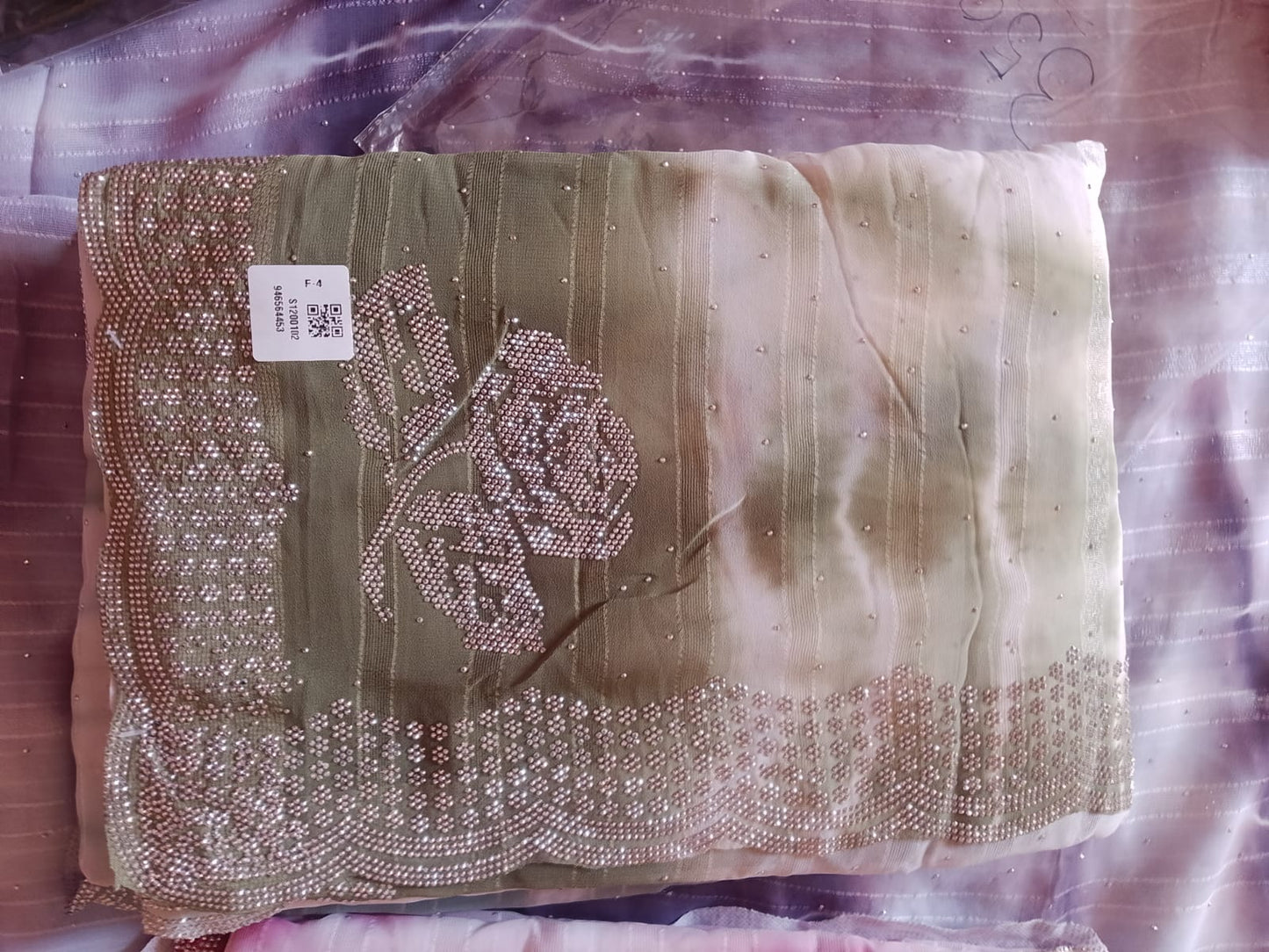 Water Drop Print Saree – Lightweight Cotton & Chiffon for Women - Genzlyf