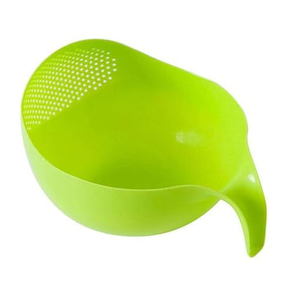 Clazkit Multi-Purpose Strainer or Washer Bowl for Rice Fruits & Vegetable Rice Bowl Color May Vary, Plastic - 10.2 x 17.5 x 24.3 Centimeters