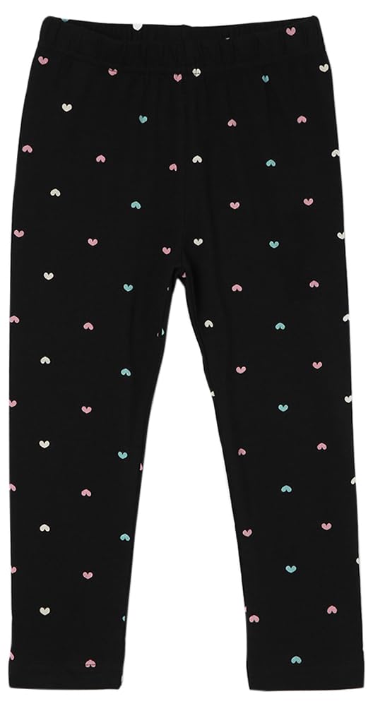 Max Girl's High Rise Regular Leggings (P23CLG05 Black 7-8 Y) - GenZlyf
