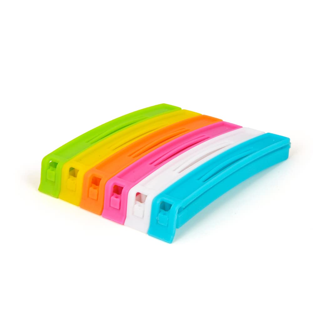 Tosaa 18 Pcs - 3 Different Size Plastic Food Snack Bag Pouch Clip Sealer Large,Medium,Small Plastic Snack Seal Sealing Bag Clips Vacuum Sealer (Multicolor) - GenZlyf