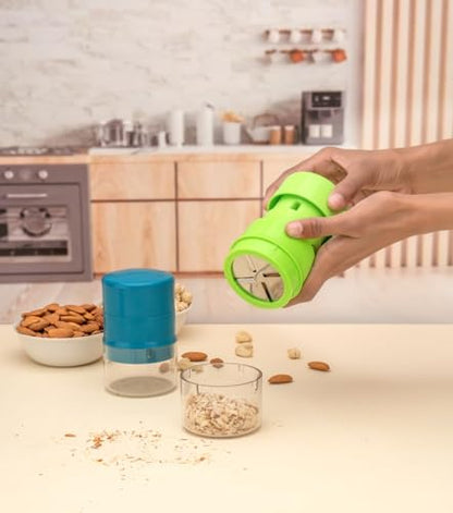 Clazkit Precision Cashews & Almond Cutter/Slicer : Effortless Slicing with Built-in Storage Convenience -Multicolor - GenZlyf