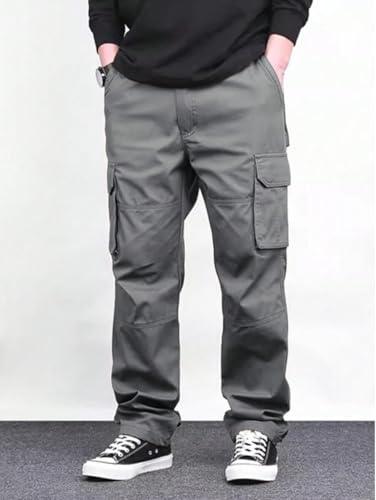 Lymio Men Cargo || Men Cargo Pants Cotton || Casual Cargos Pant (Cargo-46-Grey-M) - GenZlyf