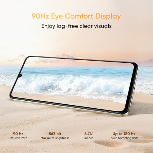 realme NARZO 80 Lite 4G (Beach Gold, 4GB+64GB) | 6300mAh Segment's Biggest Battery | 7.94mm Slim Design | 300% Ultra Volume | Pulse Light: 9 Colors, 5 Glow Modes | Ai Assist