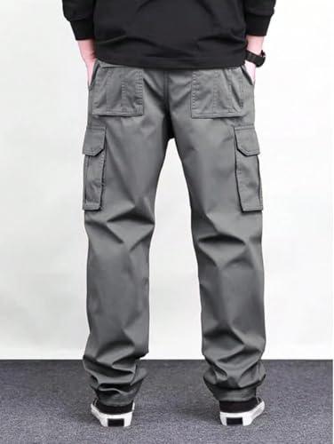Lymio Men Cargo || Men Cargo Pants Cotton || Casual Cargos Pant (Cargo-46-Grey-M) - GenZlyf