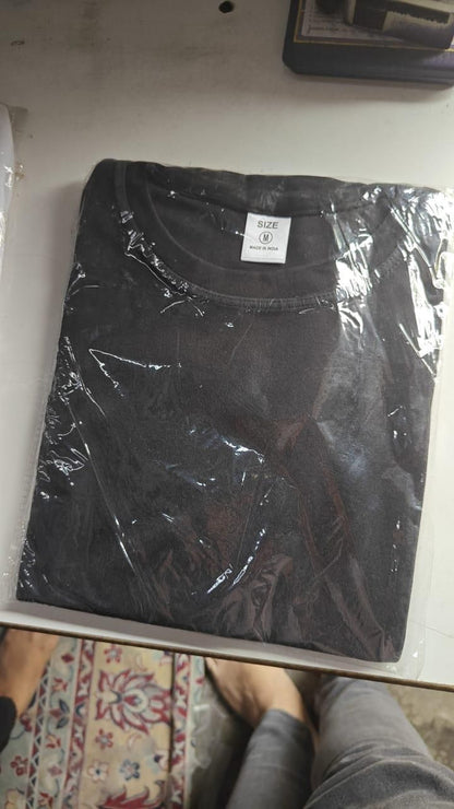 Men's Polycotton Solid Round Neck T-shirts (Pack of 4)-genzlyf