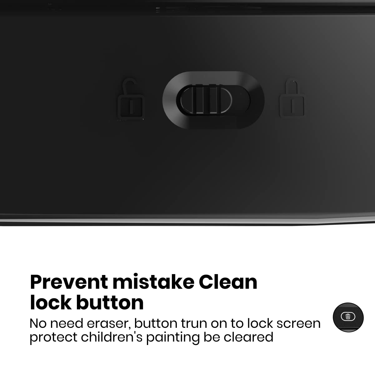 Portronics Ruffpad 8.5E Re-Writable LCD Writing Pad with Screen 21.5cm (8.5-inch) for Drawing, Playing, Handwriting Gifts for Kids & Adults(Black), small