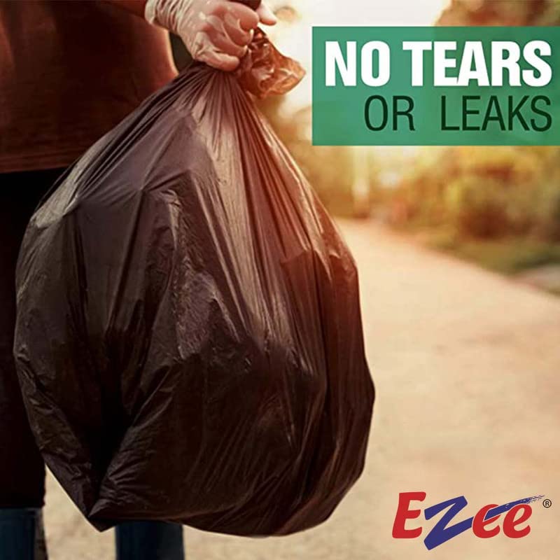 Ezee Black Garbage Bags for Dustbin | 90 Pcs | Medium 19 X 21 Inches | 30 Pcs x Pack of 3