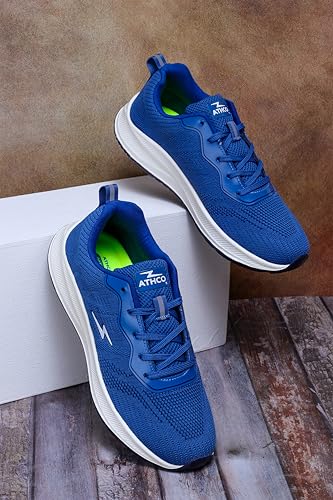 ATHCO Men's Akron Teal Blue Running Shoes_9 UK (ATHST-15)