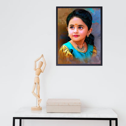 Jadoun Customised and Personalised Oil Painting Frames for Wall Display Frame MDF Good Look Well Home Decor|Festival Birthday Gift|Anniversary Gift|Wall Decor| Gift For Someone (Black 6x8)
