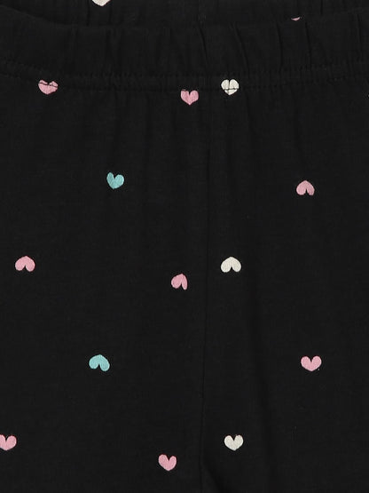 Max Girl's High Rise Regular Leggings (P23CLG05 Black 7-8 Y) - GenZlyf