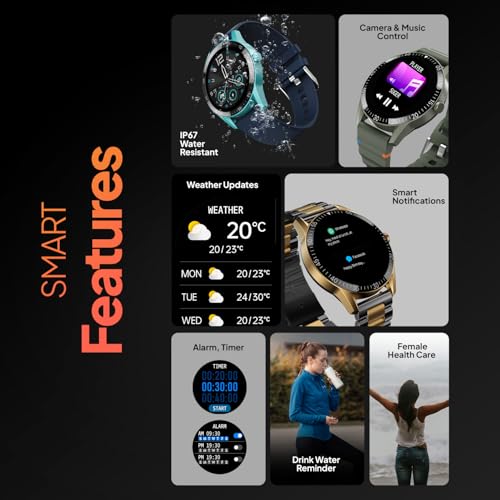 Fire-Boltt Talk Bluetooth Calling Smartwatch, 1.39" TFT Display with Dual Button, Hands On Voice Assistance, 120 Sports Modes, in Built Mic & Speaker (Talk, Silver Steel) - GenZlyf