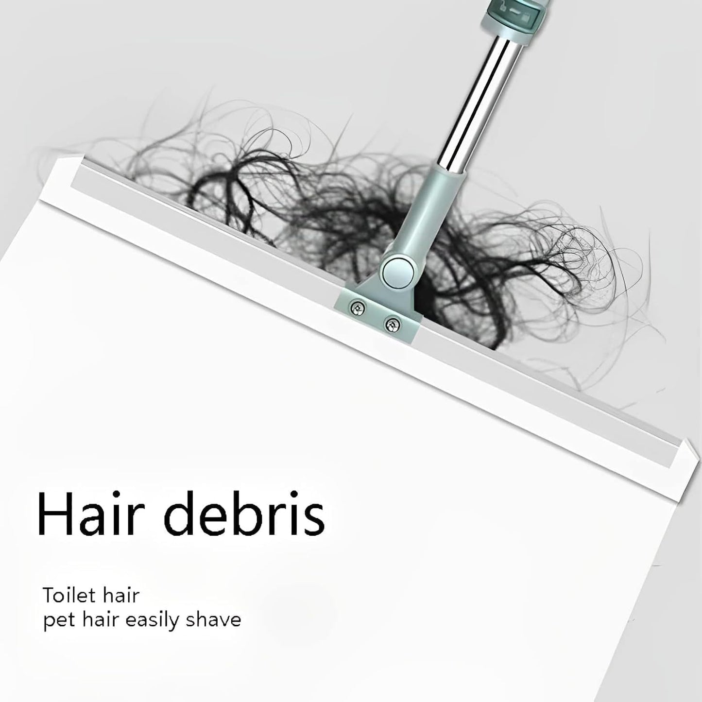 Magic Broom 44" Silicon Floor Wiper Long Handle 180 Degree Rotating Squeegee Broom for Cleaning Silicon Rubber Floor Scrubber for Home Garage Bathroom Tile Marble Glass Window Cleaning