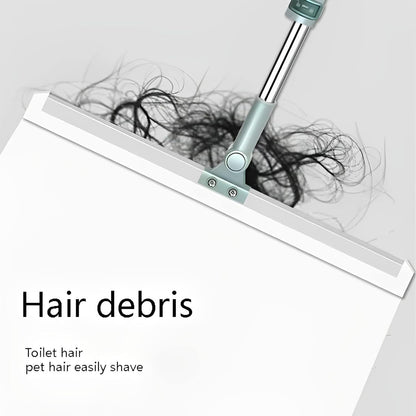 Magic Broom 44" Silicon Floor Wiper Long Handle 180 Degree Rotating Squeegee Broom for Cleaning Silicon Rubber Floor Scrubber for Home Garage Bathroom Tile Marble Glass Window Cleaning