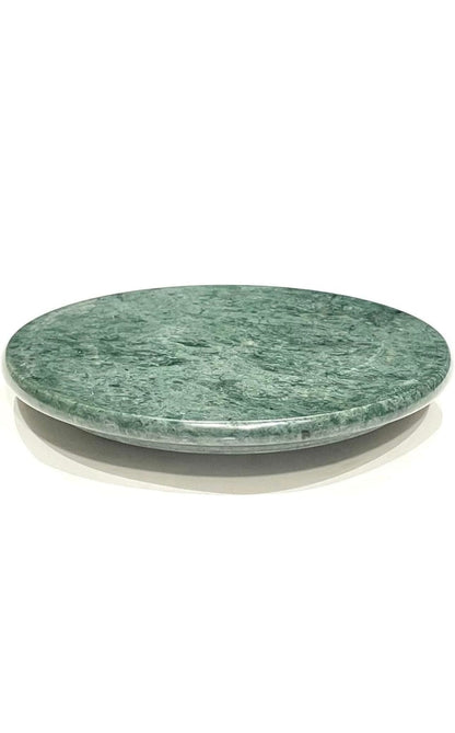 Luxe Craft 9 Inch Marble Chakla Green Stone | Handcrafted Roti Maker Board for Chapati, Puri, Dough Rolling | Heavy Weight Non-Slip Chakla for Indian Kitchen Cooking