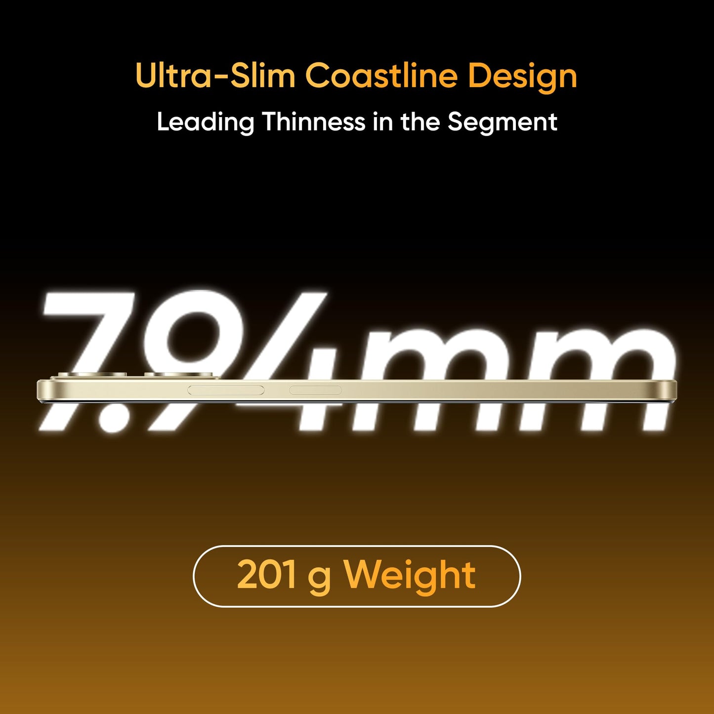 realme NARZO 80 Lite 4G (Beach Gold, 4GB+64GB) | 6300mAh Segment's Biggest Battery | 7.94mm Slim Design | 300% Ultra Volume | Pulse Light: 9 Colors, 5 Glow Modes | Ai Assist