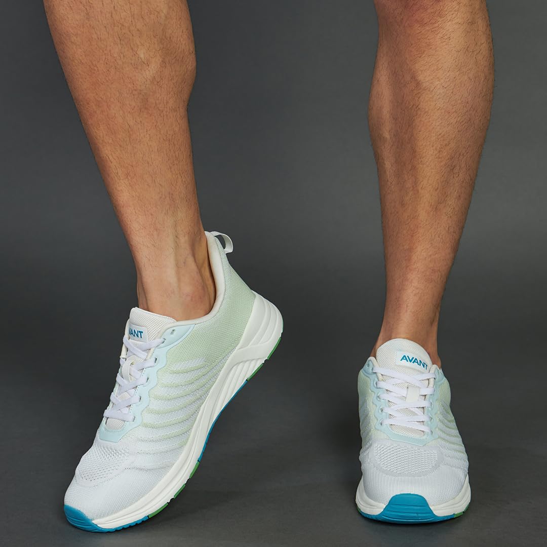 AVANT Men's SpartanX Running Shoes L.Grey/Green UK 9 (AVMSH117CL01UK9)