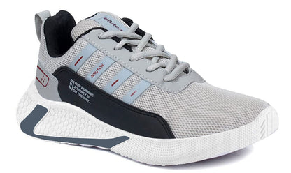 BRUTON Exclusive Trendy, Casual, Sports Shoes for Men, Running Shoes for Men (Black Grey, Size : 6)