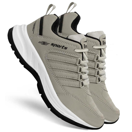 BRUTON EVA Lite Sport Shoes Running Shoes for Men- Grey, UK 6