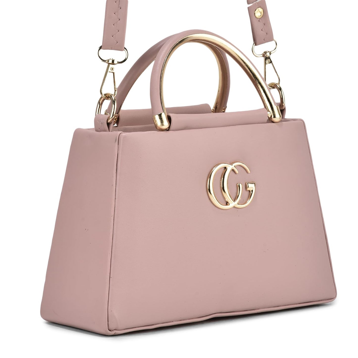 BAGMODE Women's Handbag | Medium Size | Crossbody Bag with Top Handle Strap | Stylish Ladies Shoulder Purse for Daily Use or Events (pink) - GenZlyf