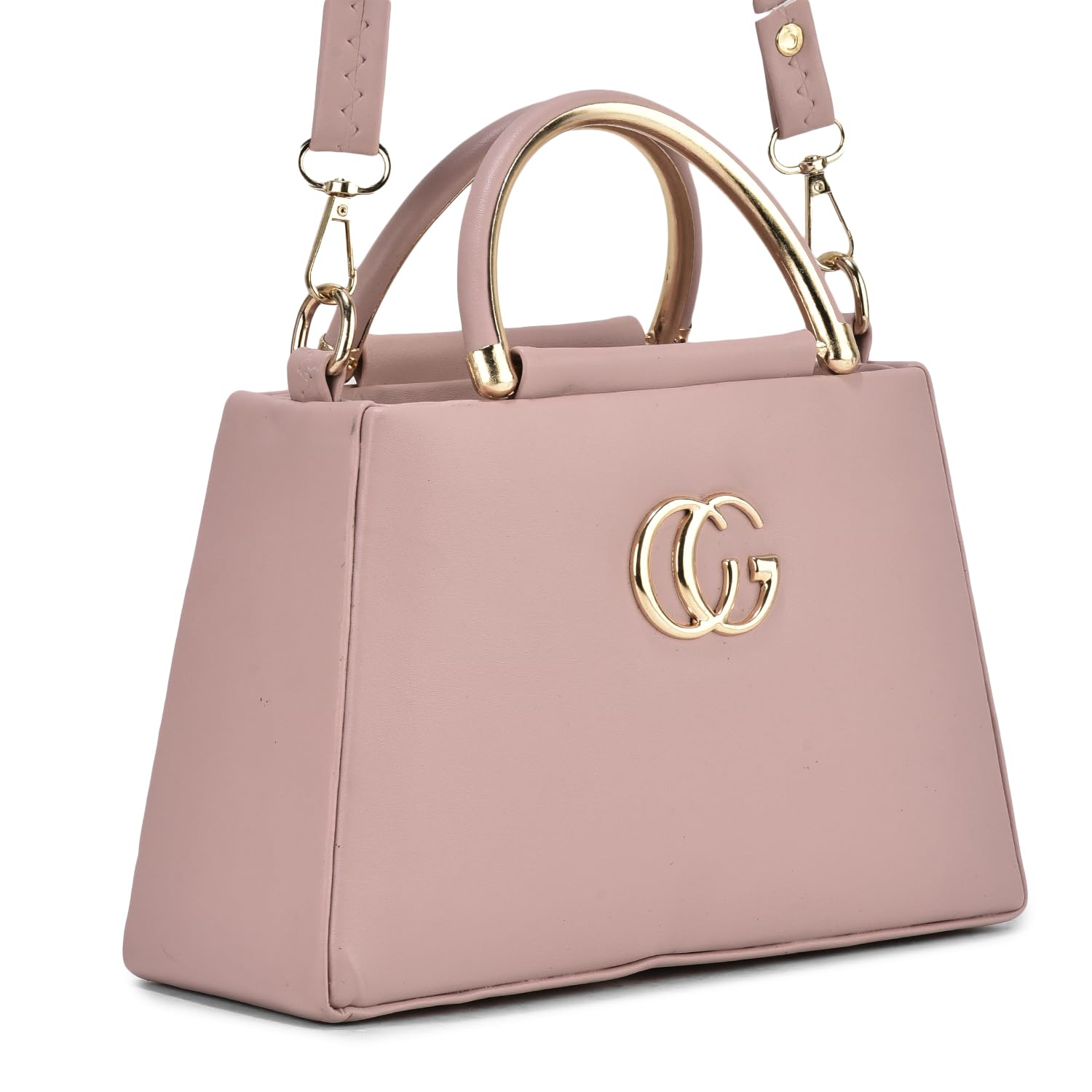 BAGMODE Women's Handbag | Medium Size | Crossbody Bag with Top Handle Strap | Stylish Ladies Shoulder Purse for Daily Use or Events (pink) - GenZlyf