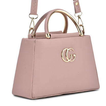 BAGMODE Women's Handbag | Medium Size | Crossbody Bag with Top Handle Strap | Stylish Ladies Shoulder Purse for Daily Use or Events (pink) - GenZlyf