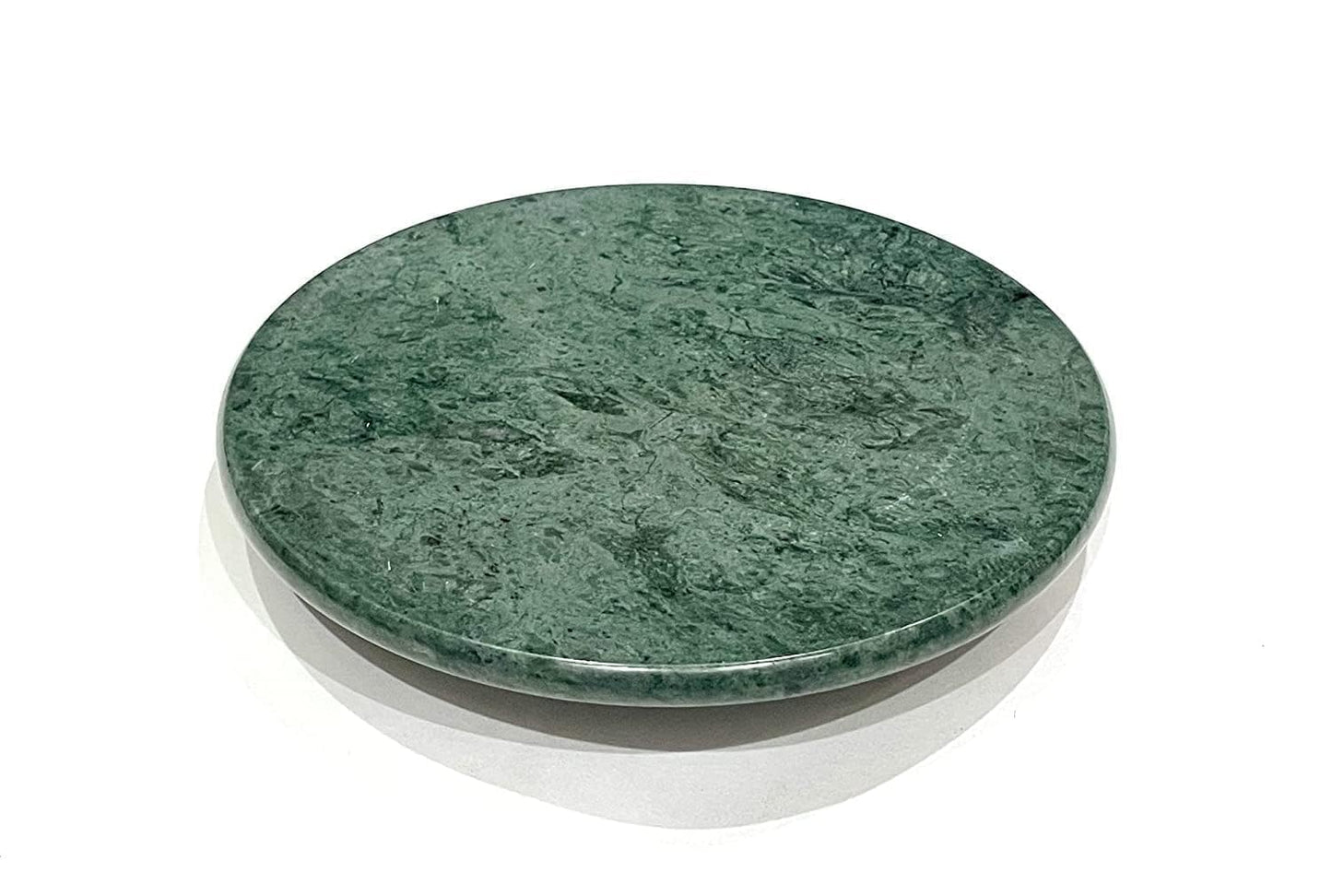 Luxe Craft 9 Inch Marble Chakla Green Stone | Handcrafted Roti Maker Board for Chapati, Puri, Dough Rolling | Heavy Weight Non-Slip Chakla for Indian Kitchen Cooking