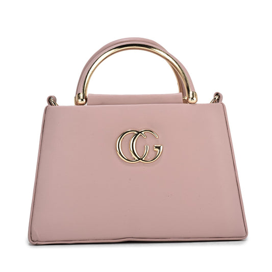 BAGMODE Women's Handbag | Medium Size | Crossbody Bag with Top Handle Strap | Stylish Ladies Shoulder Purse for Daily Use or Events (pink) - GenZlyf
