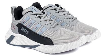 BRUTON Exclusive Trendy, Casual, Sports Shoes for Men, Running Shoes for Men (Black Grey, Size : 6)