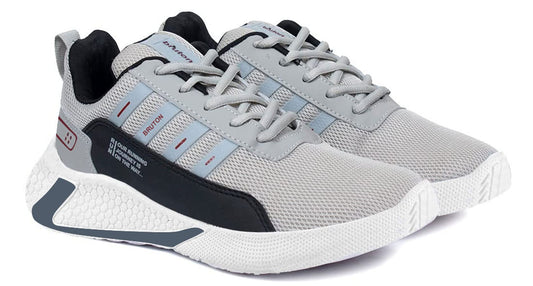 BRUTON Exclusive Trendy, Casual, Sports Shoes for Men, Running Shoes for Men (Black Grey, Size : 6)