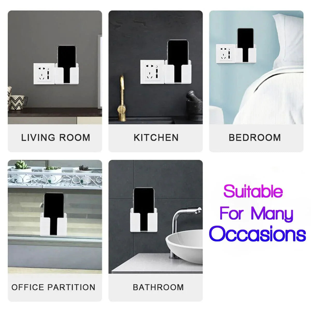 LIRAMARK Mobile Phone Charging Stand, Storage Holder, Bedside Fixed Rack, Home Organization and Storage Supplies, Bedroom Accessories, Office Accessories, Bathroom Accessories (Pack of 1) - GenZlyf