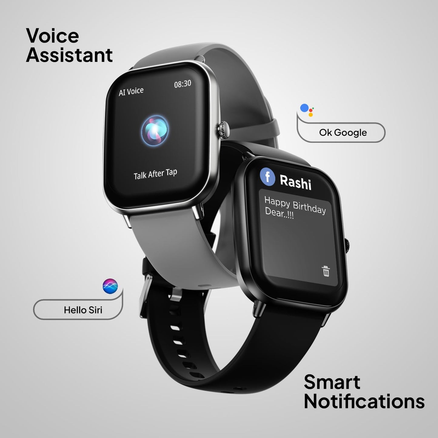 Fire-Boltt Ninja Call Pro Max Smart Watch 2.01 inch Display, Bluetooth Calling, 120+ Sports Modes, Health Suite, Voice Assistance (Black) - GenZlyf