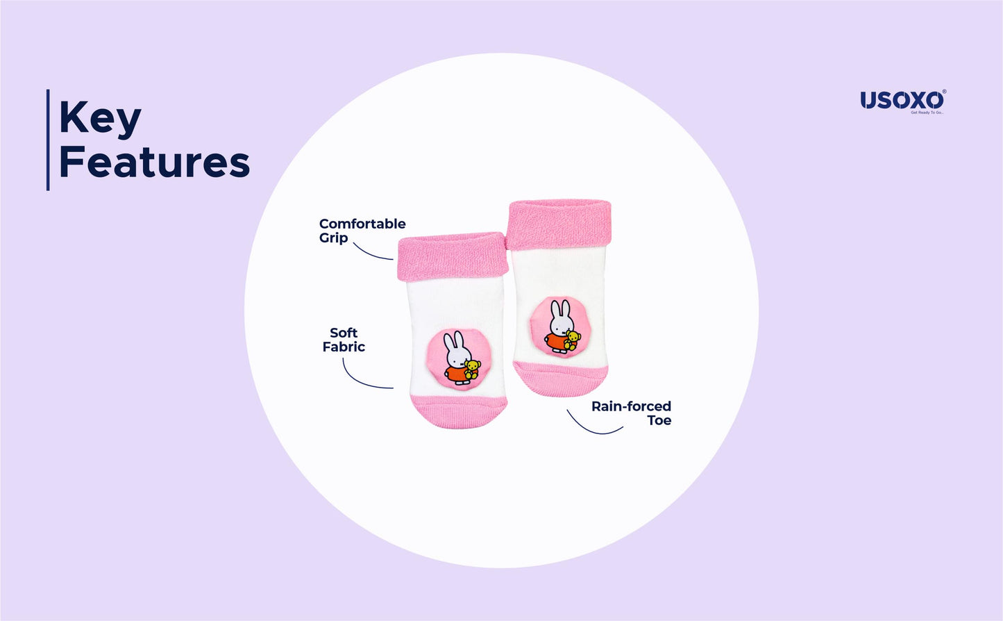 USOXO New Born Baby Soft Cotton Cute stylish Cartoon Character Face Terry (Towel) Socks Shoes | Booties Pack of 1, 6-9 Months (Light pink),13