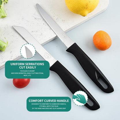 Pigeon by Stovekraft Edge High Grade Stainless Steel 4 Pcs Kitchen Knife Set | Black - GenZlyf