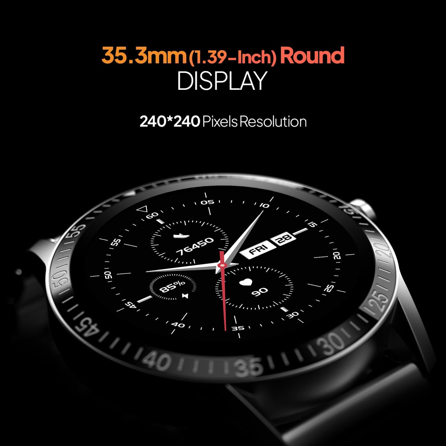 Fire-Boltt Talk Bluetooth Calling Smartwatch, 1.39" TFT Display with Dual Button, Hands On Voice Assistance, 120 Sports Modes, in Built Mic & Speaker (Talk, Silver Steel) - GenZlyf