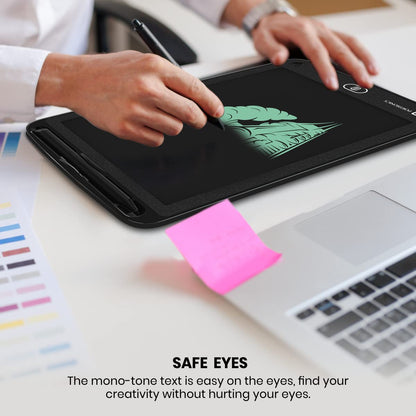 Portronics Ruffpad 8.5E Re-Writable LCD Writing Pad with Screen 21.5cm (8.5-inch) for Drawing, Playing, Handwriting Gifts for Kids & Adults(Black), small