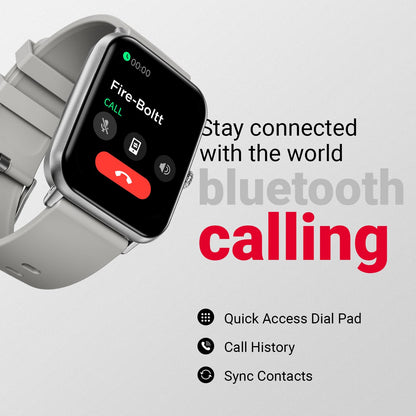 Fire-Boltt Ninja Call Pro Plus Smart Watch 1.83” HD Display, Bluetooth Calling, AI Voice Assistant, 100 Sports Modes, IP67 Waterproof, SpO2 Monitor, Smart Watch for Man & Woman- Grey - GenZlyf