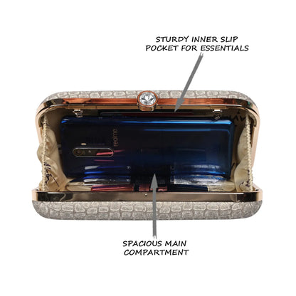 Lavie Women's Tinsel Frame Clutch | Ladies Purse Handbag - GenZlyf