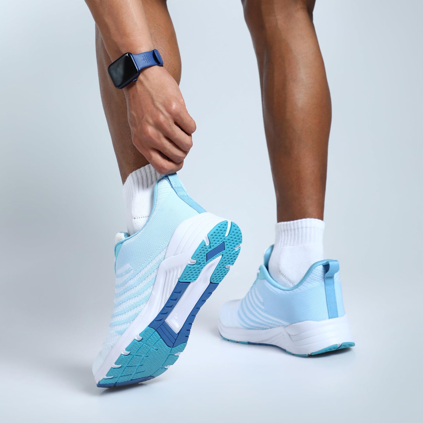 AVANT Men's SpartanX Running Shoes - Superior Cushioning Superior Traction Anti Skid Lightweight Shock Absorption Tech Sports Footwear (AVMSH117CL03UK9_UK9_Blue)