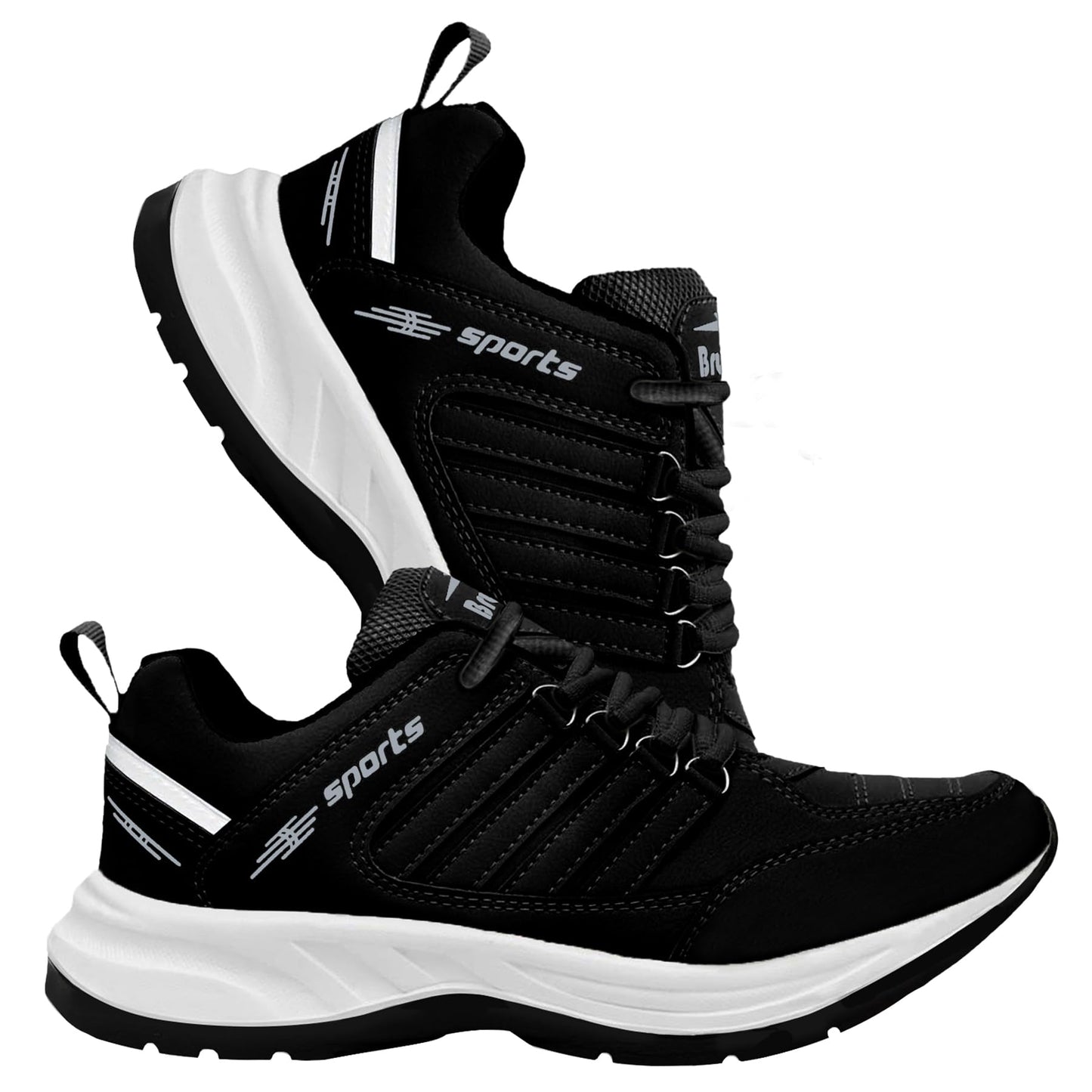 BRUTON 852 EVA Lite Sneakers Casual Shoes Walking Shoes for Men-Black, Size- 10