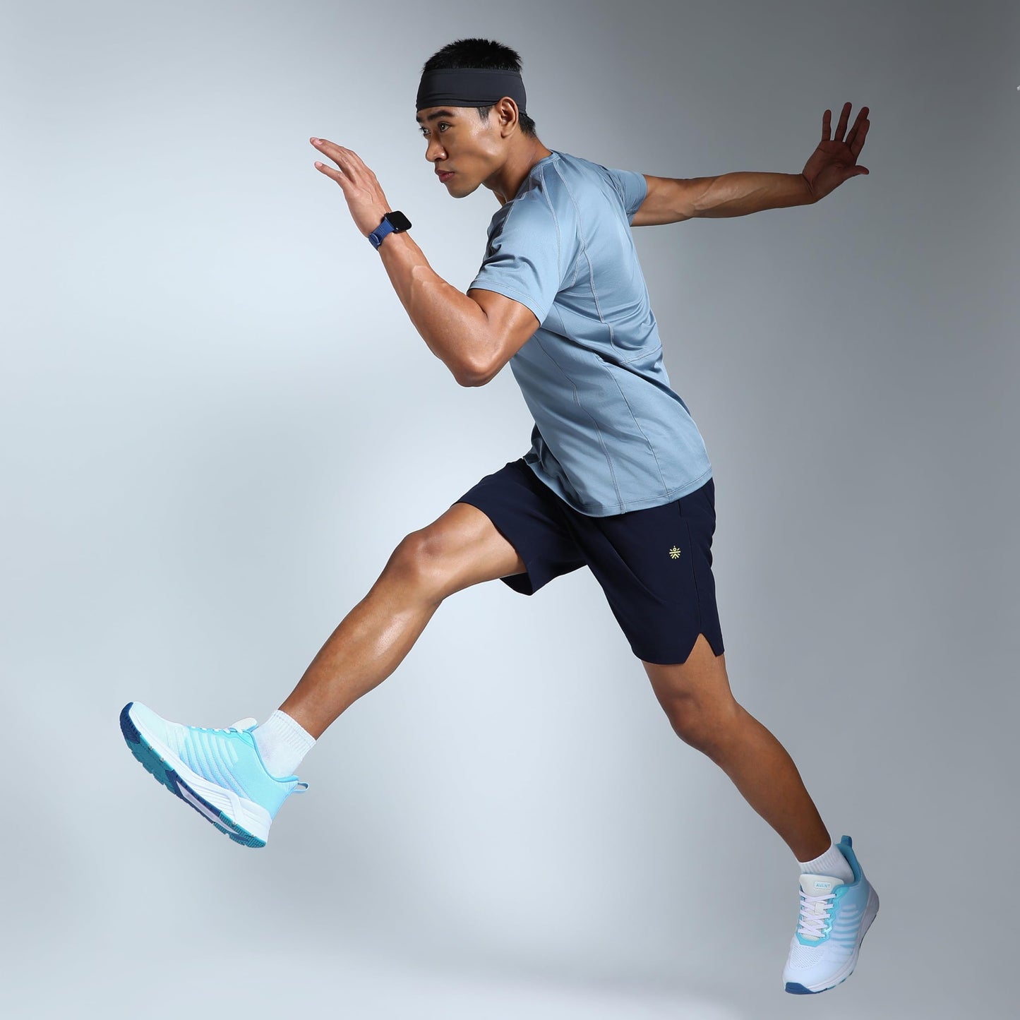 AVANT Men's SpartanX Running Shoes - Superior Cushioning Superior Traction Anti Skid Lightweight Shock Absorption Tech Sports Footwear (AVMSH117CL03UK9_UK9_Blue)