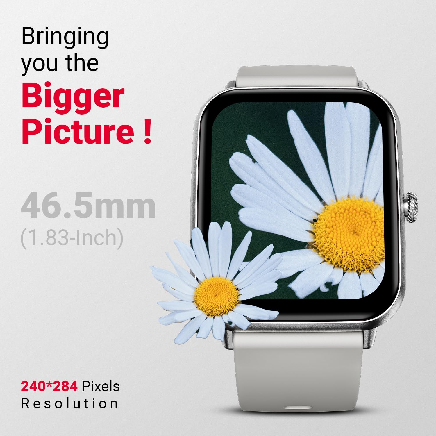 Fire-Boltt Ninja Call Pro Plus Smart Watch 1.83” HD Display, Bluetooth Calling, AI Voice Assistant, 100 Sports Modes, IP67 Waterproof, SpO2 Monitor, Smart Watch for Man & Woman- Grey - GenZlyf