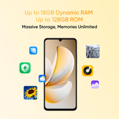 realme NARZO 80 Lite 4G (Beach Gold, 4GB+64GB) | 6300mAh Segment's Biggest Battery | 7.94mm Slim Design | 300% Ultra Volume | Pulse Light: 9 Colors, 5 Glow Modes | Ai Assist