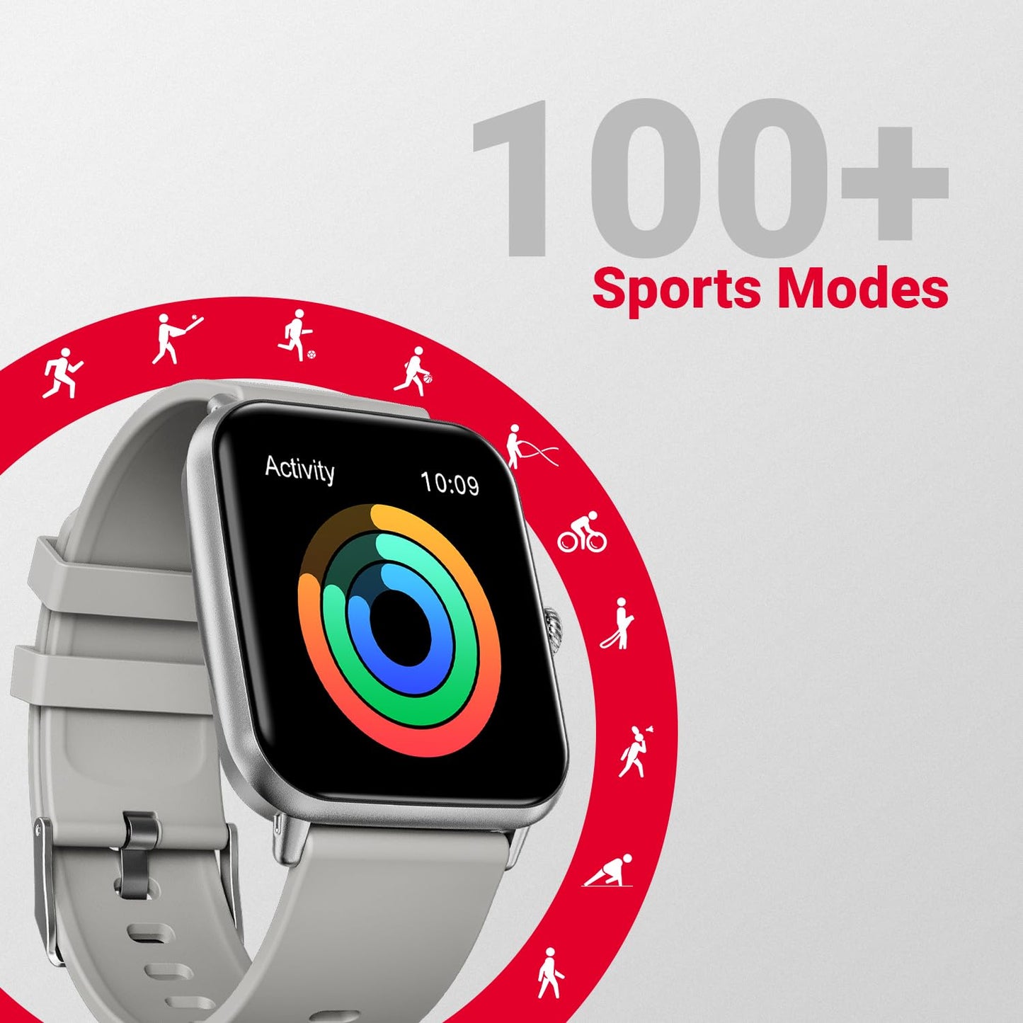 Fire-Boltt Ninja Call Pro Plus Smart Watch 1.83” HD Display, Bluetooth Calling, AI Voice Assistant, 100 Sports Modes, IP67 Waterproof, SpO2 Monitor, Smart Watch for Man & Woman- Grey - GenZlyf