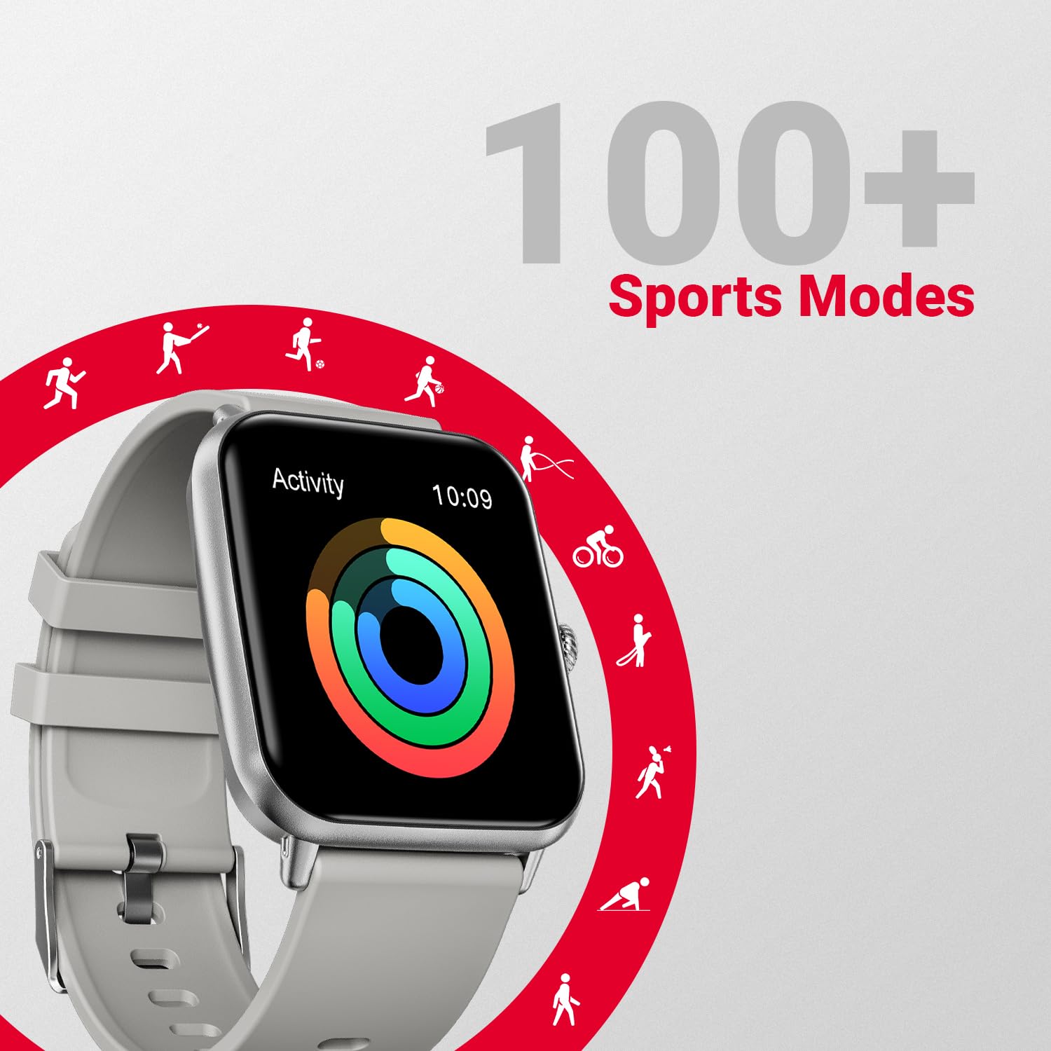 Fire-Boltt Ninja Call Pro Plus Smart Watch 1.83” HD Display, Bluetooth Calling, AI Voice Assistant, 100 Sports Modes, IP67 Waterproof, SpO2 Monitor, Smart Watch for Man & Woman- Grey - GenZlyf