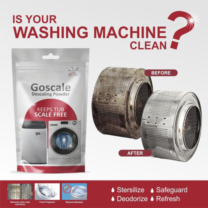 L G Washing Machine Cleaner Descale Powder Descaling Appliance Quick Drum Descale Deep Cleaning for Semi and Fully Automatic Front and Top Load Tub Clean Pouches 100g (Pack Of 4) - GenZlyf