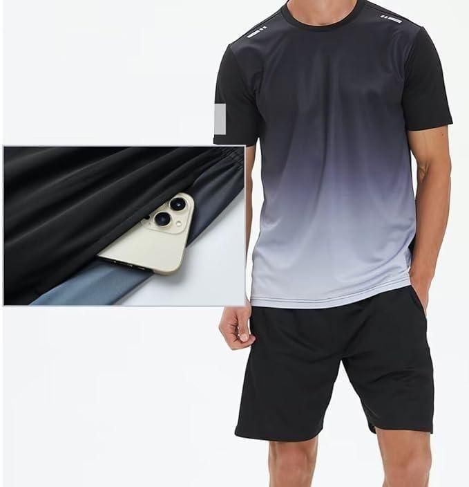 Men's Jersey T-shirt & Bottom Set Combo offer