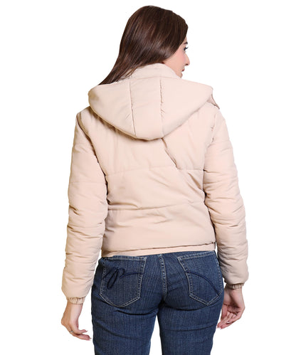 Brazo Short Regular Fit Puffer Jacket for Gen Z - Fashionable Hooded Design, Long Sleeves, Latest Trendy Look, Warm Winter Wear Western Stylish Jacket (IN, Alpha, XL, Regular, Cammel) - GenZlyf