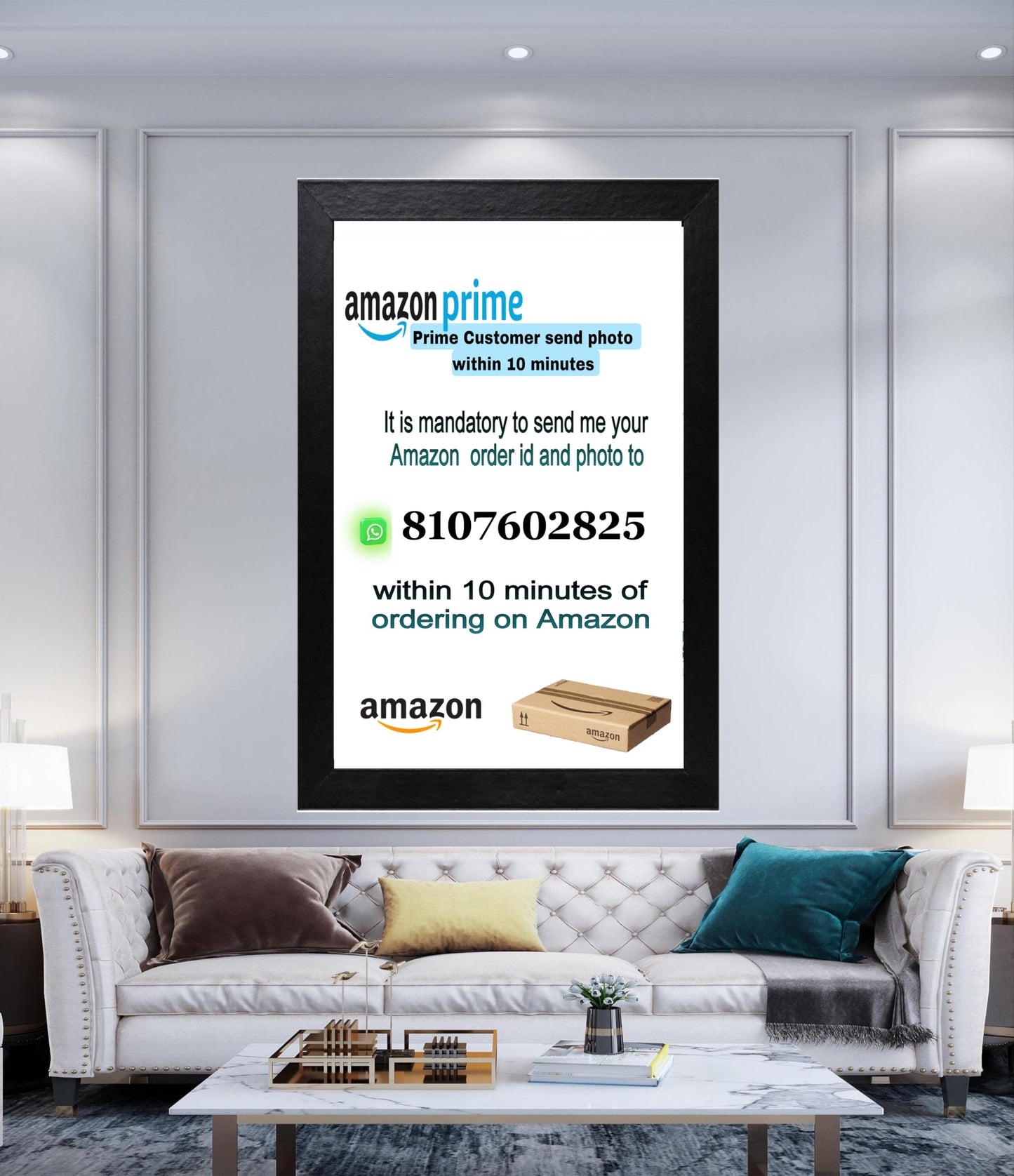 Jadoun Customised and Personalised Oil Painting Frames for Wall Display Frame MDF Good Look Well Home Decor|Festival Birthday Gift|Anniversary Gift|Wall Decor| Gift For Someone (Black 6x8)