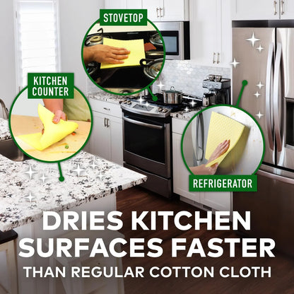 Scotch-Brite Sponge Wipe Resusable Kitchen Cleaning foam Cellulose wood Sponge- Easy to use, Multi- color & Biodegradable (pack of 5) - GenZlyf